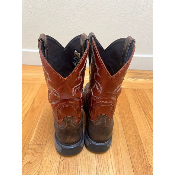 Ariat WorkHog Men's Square Toe Work Boots Brown Size 10EE Western Style - Picture 12 of 13